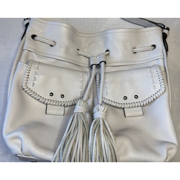 Aimee Kestenberg Leather Bucket Crossbody Bag Fly With Me Cloud - Picture 5 of 16